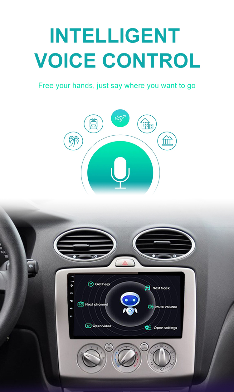 9 Inch Android Car Player For Ford Focus Exi AT 2004 2005 2006 2007 2008 2009 2010 2011 GPS Navigation Radio multimedia