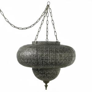 Lanterne suspendue en métal marocain doré de haute qualité pour décorations de mariage/noël lanterne de table pour salon autre - Product Image 1