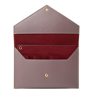 Bolso de mano/clutch de color liso, cuero PU, bolsa minimalista para documentos/organizador de cosméticos. - Product Image 5