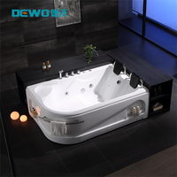 1.8m Grand Double-Usage Intérieur Température Constante Chauffage En Acier Inoxydable Moderne Baignoire Étagère Intégrée Saut Massage Villa