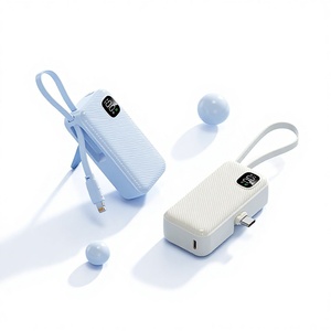 พาวเวอร์แบ<span class=keywords><strong>ง</strong></span>ค์แบบพกพา 5000 มิลลิแอมป์ ชาร์จเร็ว 22.5 วัตต์ สำหรับใช้งานกลางแจ้ง พร้อมสายชาร์จในตัว ป้องกันฝุ่นละออง  แบบแคปซูล - Product Image 1