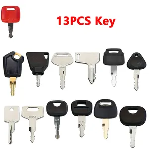 Ensemble <span class=keywords><strong>de</strong></span> 13 clés <span class=keywords><strong>de</strong></span> contact pour engins <span class=keywords><strong>de</strong></span> construction, clé maîtresse <span class=keywords><strong>de</strong></span> remplacement pour excavatrice, tracteur, chargeuse, pièces détachées pour équipements lourds - Product Image 2