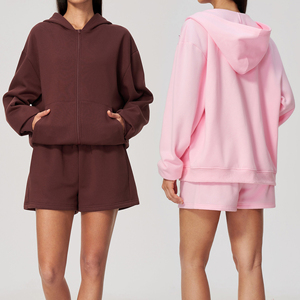 <span class=keywords><strong>Wei</strong></span> Yi Solider, atmungsaktiver, leichter Anzug, warmer Schweiß-Cardigan, Kapuzenjacke mit Reißverschluss, kurze Ärmel, elastische Taille, Shorts, Sportanzug - Product Image 3