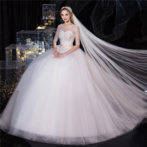 Corea style 2023 abito da sposa economico abiti da sposa slim grandi dimensioni per la sposa che indossa abiti da sposa - Product Image 6
