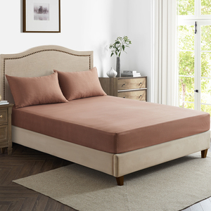 Set di <span class=keywords><strong>Lenzuola</strong></span> e Federe in Microfibra con Motivo Semplice Stile Caffè, 100% Poliestere, per la Casa - Product Image 2