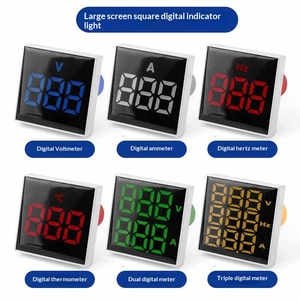 Geniş Ekranlı Kare Dijital Göstergeli AC Gerilim Akım Hz Frekans Ölçer DC Ölçer Çift ve Üçlü Ekran F50 - Product Image 4