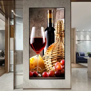 Home Restaurants Dekor Bilder Kunstwerk Vintage Wein Malerei Druck Poster Leinwand Wein Kunst