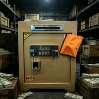 Schubladenförmiger Münzautomat-Safe für Hotels, Kassen und Rezeptionen, 70 cm hoher Stahlsafe mit Handkurbel für Münzen