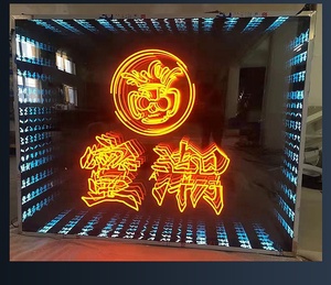 Panneaux de miroir LED 3D personnalisés avec logo lumineux, dalles infinies, piste de danse discothèque, mur de boîte de nuit - Product Image 2