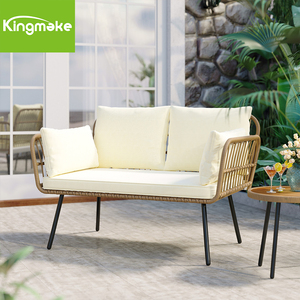 Meubles d'extérieur en rotin pour piscine Kingmake Canapé d'extérieur de luxe d'excellente qualité Ensemble de canapés de jardin imperméables - Product Image 2