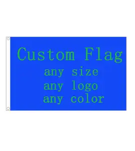 High Quality Promotional Cheap Cotton Advertising 3x5ft 150*90cm Print Polyester Any Logo Size Design Custom Flag