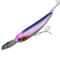 Leurre de pêche flottant Raylor 65 mm 16 grammes avec plaque métallique holographique longue pour eau salée et eau douce