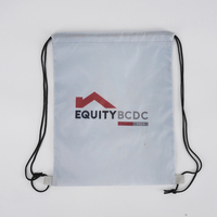 Vente en gros de sacs à provisions en polyester pliable personnalisé sac à cordon avec chaussure sac de sport à cordon avec logo en promotion