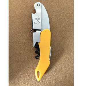 Sacacorchos 3 en 1 - Dos Palancas - Abridor de Vino Duradero de Acero Inoxidable y Plástico con Cortador de Papel de Aluminio - Llave de Vino Todo en Uno de <span class=keywords><strong>HAPPYWAY</strong></span> - Product Image 1