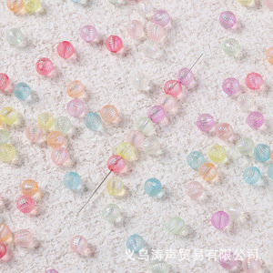 Cuentas acrílicas de bayas de color AB de 6 mm, cuentas redondas sueltas para hacer pulseras, accesorios de joyería DIY, venta al por mayor - Product Image 4