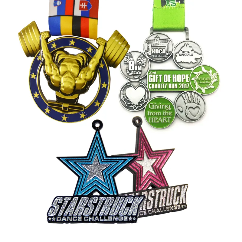Football Taekwondo nuoto Soccer Marathon Karate Jiu Jitsu medaglie e trofei sublimazione personalizzata Blanks Sport Metal Medal
