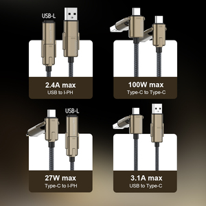 Sokostel Nhanh Chóng Sạc Cáp 1.5M Bện Cáp USB Đa 3 Cách USB Cáp Dữ Liệu Para Celulares Carga Rapida SMS-BJ23 - Product Image 5