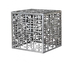 Modern Metal Coffee <b>Table</b> Contemporary Design Decorative Living Room Furniture Industrial Style <b>Cube</b> Shape - Product Image 1