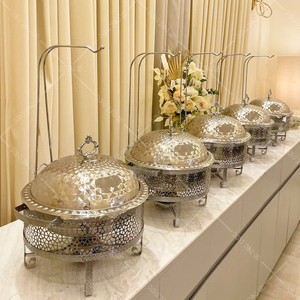 Hotel Bruiloft Luxe Catering Benodigdheden 4.5L/8L Chafing Dishes Buffet Warmhouders Chafer Dish Zilveren Chafing Dish voor Catering - Product Image 3