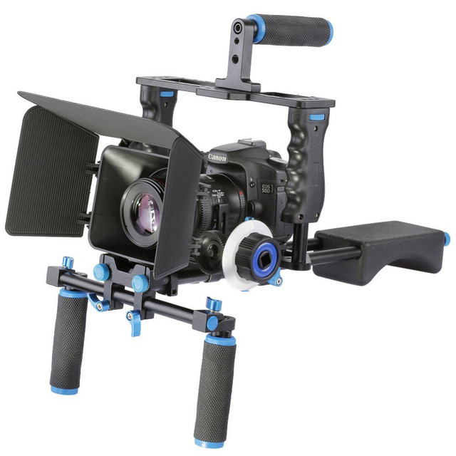Handle DSLR Stabilizer Camera Cage Mount Rig Matte Box Folow Focus for canon 5D Mark II III 700D 650D 600D