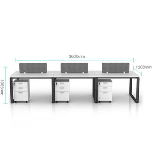 Postazione di Lavoro Modulare per Ufficio da 2, 4, 6 Posti con Divisori, Sistema Cubicolo Moderno per Spazi Aperti - Product Image 4