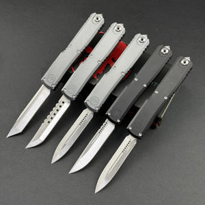 Micro Tech para Ultratech Gen III, cuchillo de camping plegable portátil, cuchillo de bolsillo con hoja de acero inoxidable, mango de aluminio - Product Image 1