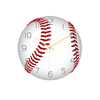 Horloge murale de baseball personnalisée pour le salon, cadeaux d'anniversaire, cadeaux de Noël pour les enfants, fils, garçons, horloges rondes silencieuses en acrylique