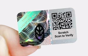 Autocollant de sécurité holographique de haute qualité, étiquette anti-contrefaçon - Product Image 3