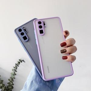 Custodia per telefono in TPU traslucido opaco traslucido con protezione per obiettivo della fotocamera per <span class=keywords><strong>Huawei</strong></span> P20 P30 P40 <span class=keywords><strong>Mate</strong></span> <span class=keywords><strong>20</strong></span> <span class=keywords><strong>Pro</strong></span> <span class=keywords><strong>Cover</strong></span> posteriore - Product Image 2