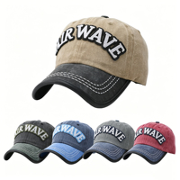Gorra de Béisbol Personalizada Unisex de Mezclilla de Algodón con Patrón de Letras, Protección Solar para Exteriores y Deportes