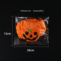 Chapeau de citrouille d'Halloween haut de gamme avec ensemble bavoir fantôme en peluche douce, accessoires de photographie amusants, personnalisable en usine, ensemble de cosplay pour animaux de compagnie