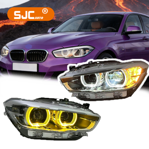 Fari LED Bicolore Giallo e Bianco SJC per <span class=keywords><strong>BMW</strong></span> Serie <span class=keywords><strong>1</strong></span> <span class=keywords><strong>F20</strong></span> 118i 2015-2018, Fari Modificati Plug and Play, Luci Anteriori per Auto - Product Image 1
