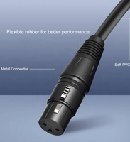 Hochwertiges, maßgefertigtes 3-poliges Kabel (Stecker-Stecker), vergoldet, PVC, für Computerlautsprecher, Monitore, Mikrofone und Projektoren