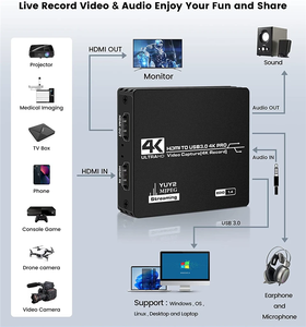 Carte de <span class=keywords><strong>capture</strong></span> vidéo 4K USB 3.0 pour jeu de <span class=keywords><strong>capture</strong></span> <span class=keywords><strong>OBS</strong></span> Live Streaming 1080P 60fps 4K 30HZ <span class=keywords><strong>HD</strong></span> Record HDMI Video <span class=keywords><strong>Capture</strong></span> Grabber - Product Image 5