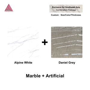 Lot de pierres à prix réduit en marbre et quartz, marbre gris <span class=keywords><strong>Daniel</strong></span> pour les murs extérieurs des bâtiments de bureaux et l'aménagement paysager - Product Image 1
