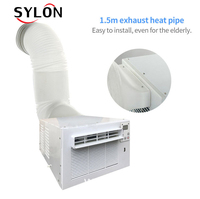 Mini aire AC 1800 BTU aire acondicionado portátil 110V-240V con aire acondicionado móvil de bajo ruido para habitación de bebé