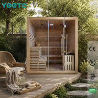 Sauna en bois massif de pruche canadienne YEETE, design ciel étoilé, écologique et sûr, stock en gros, commerce mondial