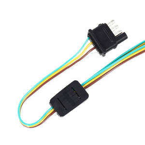 फ़ैक्टरी कस्टमाइज्ड ट्रेलर वायर एक्सटेंशन 4 पिन प्लग फ्लैट y-स्प्लिटर कॉर्ड नर से मादा - Product Image 1