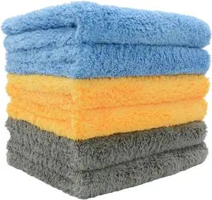 Logo personalizzato 500gsm 540gsm ad asciugatura rapida assorbente Micro fibra lavaggio microfibra asciugamani pulizia auto