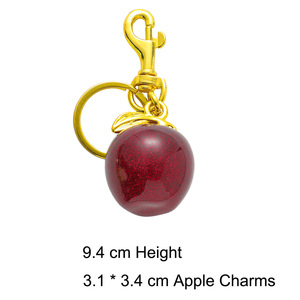 Llavero con Colgante de Manzana de Resina Roja, Estilo Dulce y Lindo, de Moda, Accesorio para Bolso, Regalo para Niña, Joyería, Venta Caliente 2026 - Product Image 4
