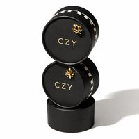 Boîte en carton ronde personnalisée avec logo, qualité alimentaire, pour cheesecake, luxe noir et or, pour gâteau basque