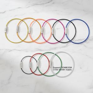 EWANG 150mm Color Stainless Steel <b>Luggage</b> <b>Tag</b> Wire Rope Keychain - Product Image 2