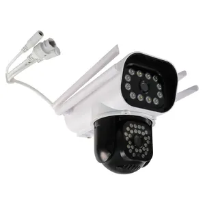 Offre Spéciale 4MP WiFi caméra extérieure IP PTZ caméra double objectif tringlerie sécurité bébé moniteur caméra