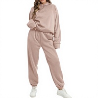 Ensemble de survêtement en molleton 100% coton de haute qualité pour femmes, taille plus, coupe ajustée, à capuche, designs personnalisés - Style sportif streetwear hiver