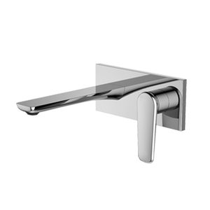 Grifo de lavabo de pared, 67003, 670 Round, cromo/negro mate/oro cepillado/oro rosa, monomando, instalación oculta - Product Image 6