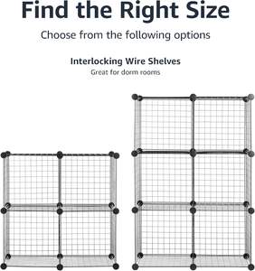 Support <span class=keywords><strong>de</strong></span> rangement en maille métallique combiné à 6 niveaux pour bricolage créatif Étagère extensible multifonctionnelle simple Livre Chaussures Manteau Cuisine Salon - Product Image 4