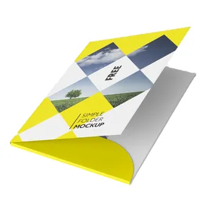 Custom printed a5 a4 company office business document book report pockets tri-folder paper file portfolio presentation folder