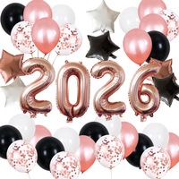 Décoration Étoile en Ballon Métallisé 2026 – Fournitures de Fête, Cérémonie de Remise des Diplômes, Vente en Gros, Ballon Hélium Brillant, Ensemble de Décoration d'Anniversaire