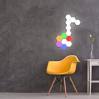 Lámpara LED hexagonal magnética, lámpara de pared táctil Modular, decoración de Color, nocturna