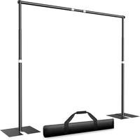 Kit de support de toile de fond robuste 10x10 pieds, kit de tuyaux et de rideaux réglables pour décorations de mariage, de fête, de Noël, d'anniversaire